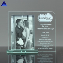 Sublimación Fancy Mainliner Glass Crystal Photo Frame Trophy para regalo de boda