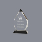 Blue Crystal Different Shape Transparent Round Trophy Award For Home Decor