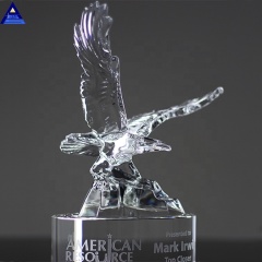 Nom personnalisé Gravure Logo American Crystal Flying Eagle Award Trophy Corporate Trophy Gifts Set