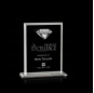 Récompense de cristal de diamant de couleur transparente personnalisée d'affaires haut de gamme de mode rectangle