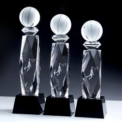 FS New Clear Business Wedding Gift Basketball Sport Awards Personnaliser Crystal Sports Trophy