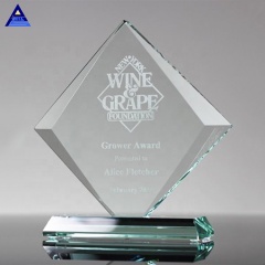 Usine de Pujiang Trophée de prix en verre biseauté en gros personnalisé