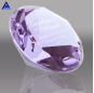 Claro 3D grabado personalizar logotipo cristal K9 artesanías de vidrio decoración de boda pisapapeles diamante