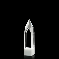 Trofeo cristalino de cristal del grabado de la impresión del logotipo de encargo creativo para la carrera de Motorcircle