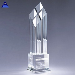 Prix ​​​​de l'obélisque de pointe poli en gros Rhombus Crystal Elite Crystal Awards