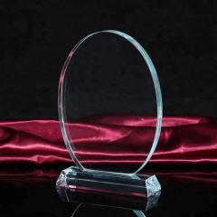 Trofeo de cristal en blanco grabado en 3D de calidad personalizada/Premio/Placa/Trofeo de cristal