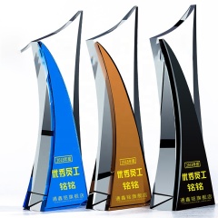 K9 Crystal Material High quality color printing crystal award glass trophy souvenir gift