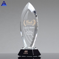 Высококачественный изготовленный на заказ Majestic Cut Flame Round Crystal Trophy для лазерной гравировки