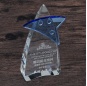 2021 New design crystal trophy award blank glass crystal awards plaque Crystal Star Trophy