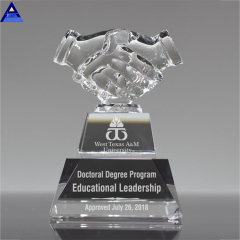 2019 Newest Crystal Handshake- -No.1 Crystal Trophy Factory