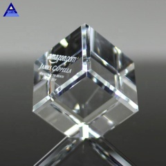 Pisapapeles de cubo de cristal transparente tallado antiguo de fábrica para la venta