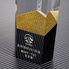 2021 nuevo diseño trofeo de cristal estrella cristal oro plata cobre trofeo placa trofeo de cristal premios