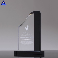 Vente en gros de différentes formes de trophées en verre de cristal Plaque de récompenses
