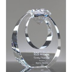 Trophée en cristal de diamant avec logo gravé/trophée en diamant en cristal clair/prix en cristal en forme de diamant pour cadeau d'affaires