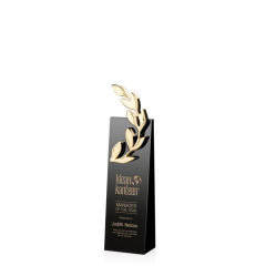 Custom design wholesale special cylinder crystal trophy black trophies and awards carved etched for souvenirs gifts