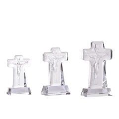 Горячие продажи христианские подарки хрустальный крест бесплатно стоя с фигуркой Иисуса католические религиозные подарки
