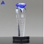 Sublimation Glass Classics Blue Crystal Diamond Trophy For Souvenir Gifts