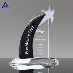 Trophée de cristal d'étoile debout, récompense dynamique d'étoile de cristal pour des cadeaux de souvenir
