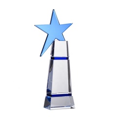Vente chaude Unique Design Europe Feature Blank Star Crystal Trophy pour les souvenirs de film de Festival