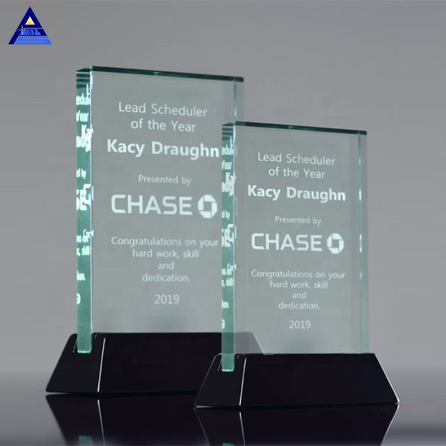 China Supplier Cheap Price Sable Awards Souvenir Glass Crystal Trophies For Sale