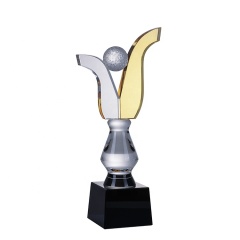 Pujiang Creative New Design Souvenirs Eventos deportivos Productos de premios de alta gama Trofeo de cristal K9 personalizado