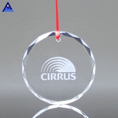 Christmas Tree Decoration Personalized Blank Clear Crystal Round Ornaments