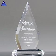 Trophée de cristal de diamant Regal de qualité personnalisée pour les cadeaux d'affaires