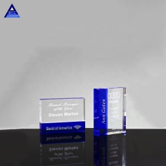 Cristal láser 2D óptico personalizado barato para pisapapeles de vidrio grabado