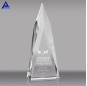 Günstige individuelle 3D-Lasergravur-Dreieck-Award-Kristalltrophäen für Souvenirgeschenke