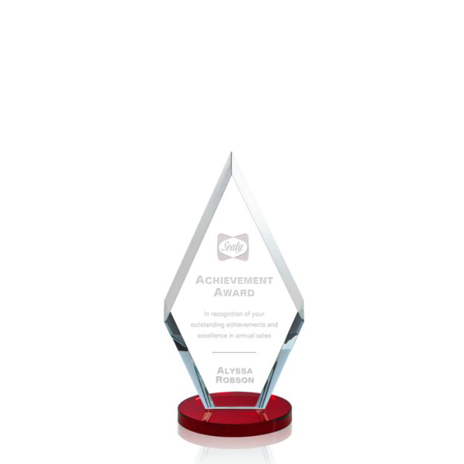 Wholesale Custom Clear k9 Colored Base Diamond Fashion Custom Crystal Award