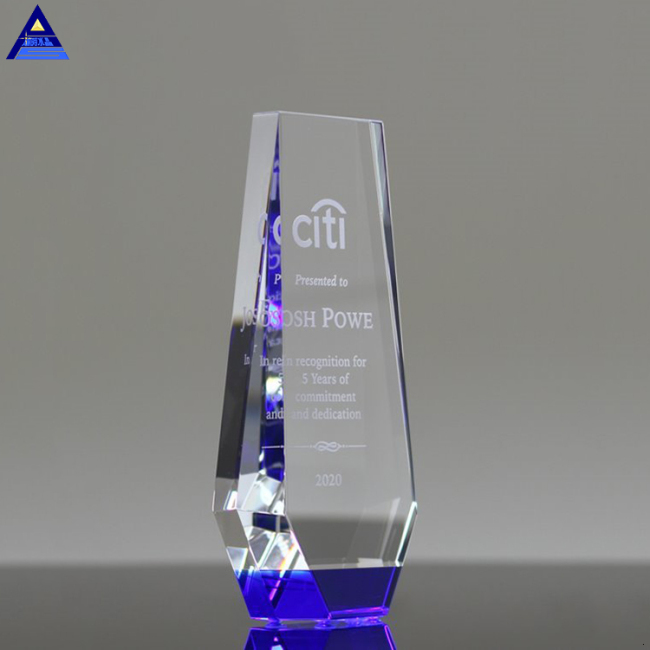 Promotional Wholesale Custom Design Engraved Optic Crystal Award
