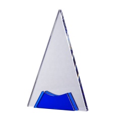 Pujiang Großhandel benutzerdefinierte blaue Apex Crystal Mountain Trophy Awards für Weihnachtsdekoration