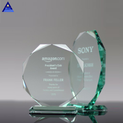 Trofeo de premio octágono de cristal de Jade tradicional de nuevo diseño, trofeo de copa de cristal transparente