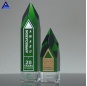 Trophée en cristal vert de prix d'obélisque fait sur commande de K9 de qualité supérieure de nouveau style pour le souvenir