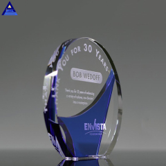 Trofeo de cristal barato personalizado de alto grado para honor corporativo