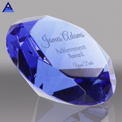 Décoration à facettes grand cristal souvenir de mariage en cristal diamant cristal avec belle boîte