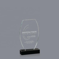 Premios de trofeos de cristal transparente personalizados al por mayor y placa de cristal acrílico para recuerdo