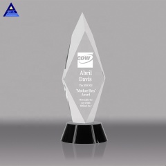 Trophée en verre de cristal de forme claire personnalisé pour les récompenses d'affaires