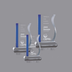 Muchos años de fábrica K9 White Trophy Trofeo de cristal personalizado para empresas