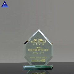 2019 Высококачественный дешевый прозрачный K9 Crystal Shield Glass Award Jade Trophy