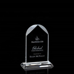 2020 Plaque de trophée en verre de prix usine Trophée en verre de cristal vierge pour la gravure au laser