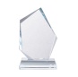 Wholesale Promotion Clear Optical Arch Blank Shield Crystal Awards Glass Trophy With Base