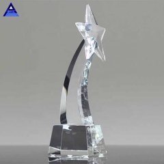 Cadeau de mariage Trophée de récompense d'étoile en verre de cristal Cadeau en gros ou décorations pour la maison