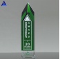 Trofeo de cristal verde de premio de obelisco personalizado K9 de calidad superior de nuevo estilo para recuerdo