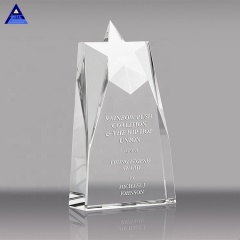 Beveled Crystal Star Tower Crystal Trophy