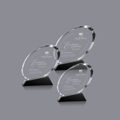 Premio corporativo ovalado cristalino modificado para requisitos particulares de alta calidad al por mayor del precio bajo para el regalo