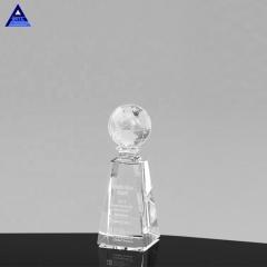 Оптовый новейший превознесенный пользовательский хрустальный стеклянный приз Vantage Globe Award Trophy