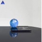 Новый креативный синий цвет матовый хрустальный глобус шар для деловых настольных сувениров