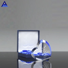 Trophée en cristal élégant de coeur biseauté en gros pour la sublimation