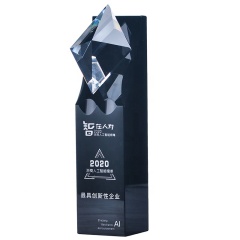 Heiße Verkäufe Hohe Qualität K9 Block Black Crystal Award Diamond Crystal Trophy